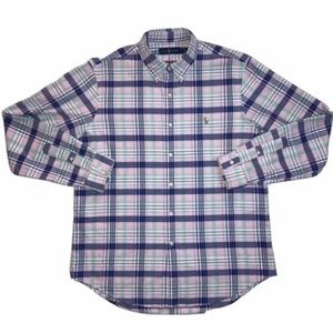 Ralph Lauren - Plaid Long Sleeve Button up with Full Color Pony Logo